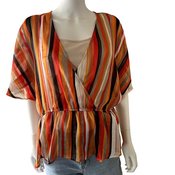 NWT.  DKNY Satin Dolman Sleeve Blouse - Picture 1 of 10
